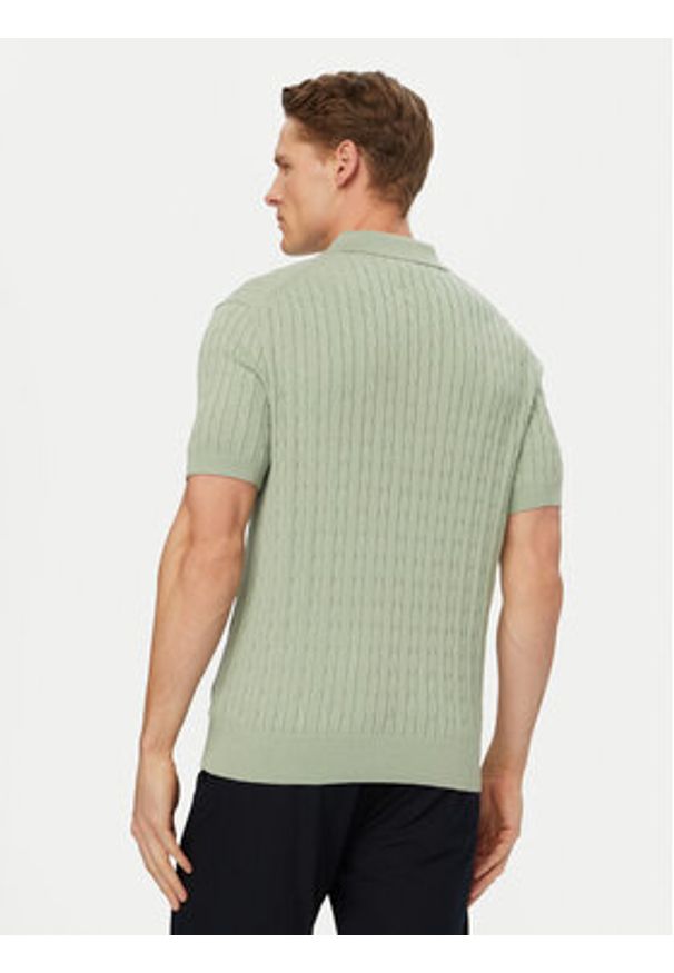 TOMMY HILFIGER - Tommy Hilfiger Polo MW0MW42788 Zielony jasny Regular Fit. Typ kołnierza: polo. Kolor: zielony. Materiał: bawełna