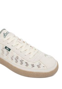 Lacoste Sneakersy Baseshot Lite 51SMA0110 Beżowy jasny. Kolor: beżowy. Materiał: materiał #3