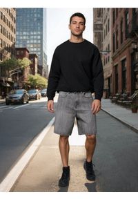 Sinsay - Szorty jeansowe loose - szary. Kolor: szary #1