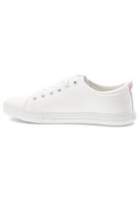 Big-Star - Białe Trampki Big Star Damskie Buty Sportowe. Okazja: na co dzień. Zapięcie: sznurówki. Kolor: biały. Materiał: materiał. Styl: sportowy #4