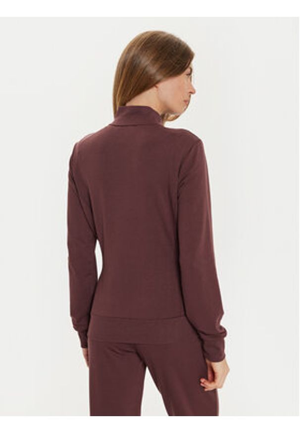 EA7 Emporio Armani Bluza 8NTM43 TJ9RZ 1755 Brązowy Regular Fit. Kolor: brązowy. Materiał: wiskoza, syntetyk