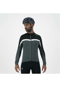 ROGELLI - Koszulka rowerowa męska Rogelli COURSE z długim rękawem, ocieplana. Kolor: czarny, szary, biały, wielokolorowy. Długość rękawa: długi rękaw. Długość: długie. Sport: kolarstwo #1