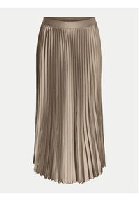 YAS Spódnica plisowana Celine 26032184 Beżowy Regular Fit. Kolor: beżowy. Materiał: syntetyk #3