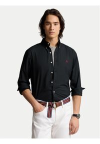 Polo Ralph Lauren Koszula 710928255006 Czarny Custom Fit. Typ kołnierza: polo. Kolor: czarny. Materiał: bawełna