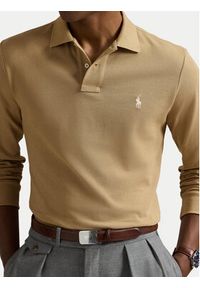 Polo Ralph Lauren Polo 710680790123 Beżowy Custom Slim Fit. Typ kołnierza: polo. Kolor: beżowy. Materiał: bawełna #5
