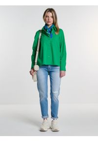 Big-Star - Koszula damska o luźnym kroju bawełniana zielona Tiroko 301. Okazja: na co dzień. Kolor: zielony. Materiał: bawełna. Styl: casual, elegancki #4