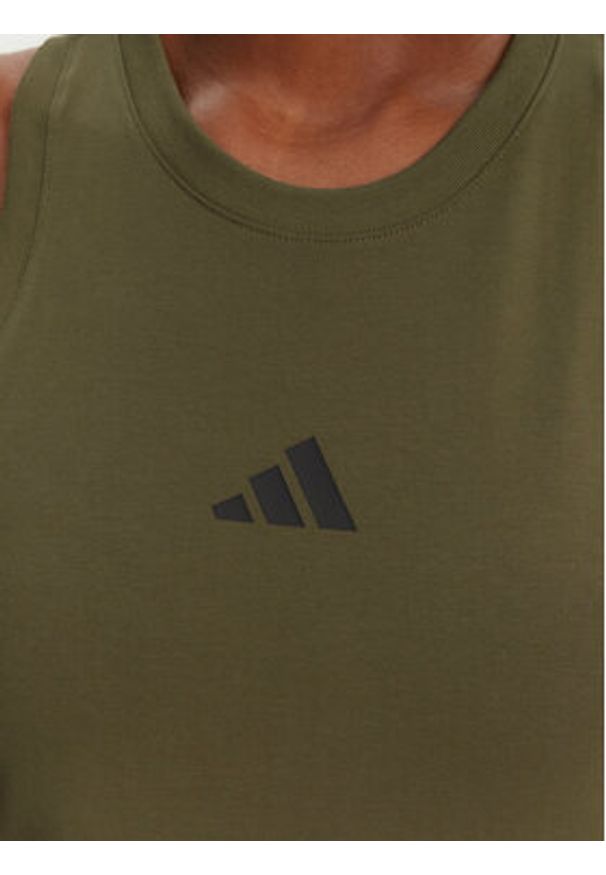 Adidas - adidas Sukienka codzienna Future Icons Small Logo JE0201 Zielony Slim Fit. Okazja: na co dzień. Kolor: zielony. Materiał: bawełna. Typ sukienki: proste. Styl: casual