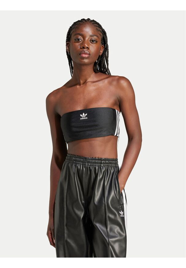 Adidas - adidas Top 3-Stripes Tube IX7823 Czarny Slim Fit. Kolor: czarny. Materiał: syntetyk