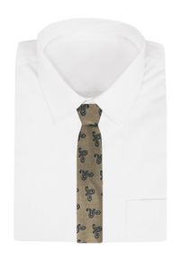 Krawat Męski - Chattier - Kolor Starego Złota, Paisley. Kolor: złoty, wielokolorowy, żółty. Materiał: tkanina. Wzór: paisley. Styl: retro