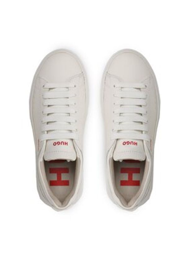 Hugo Sneakersy Blake 50499253 10249945 01 Biały. Kolor: biały. Materiał: skóra