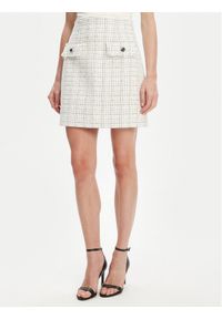 Guess Spódnica mini W5YD15 WHDB2 Biały Regular Fit. Kolor: biały. Materiał: syntetyk