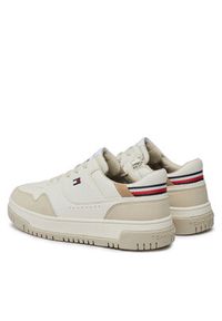 TOMMY HILFIGER - Tommy Hilfiger Sneakersy Low Cut Lace-Up Sneaker T3X9-33366-1269 S Biały. Kolor: biały. Materiał: skóra #3