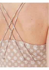 Guess Top V5YP11 MC03W Beżowy Slim Fit. Kolor: beżowy. Materiał: syntetyk #4