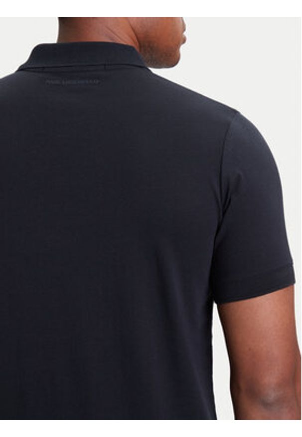 Karl Lagerfeld - KARL LAGERFELD Polo 745710 553224 Granatowy Regular Fit. Typ kołnierza: polo. Kolor: niebieski. Materiał: bawełna