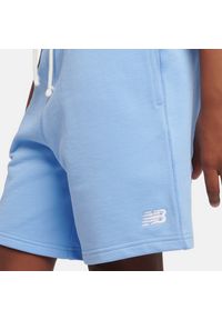 Spodenki dziecięce New Balance LAKB0008ELE – niebieskie. Kolor: niebieski. Materiał: bawełna. Styl: sportowy #6