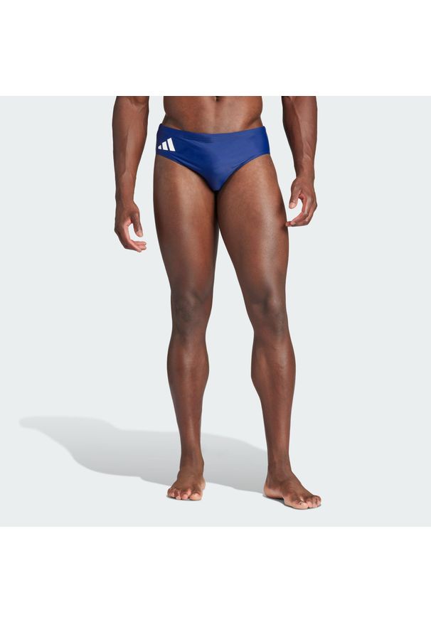 Adidas - Szorty do pływania Solid. Kolor: niebieski, biały, wielokolorowy. Materiał: materiał. Wzór: gładki