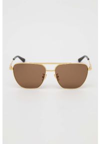 Bottega Veneta okulary przeciwsłoneczne męskie kolor złoty. Kolor: złoty #6