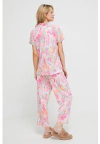 Lauren Ralph Lauren piżama damska kolor różowy. Kolor: różowy. Materiał: dzianina. Długość: krótkie #7