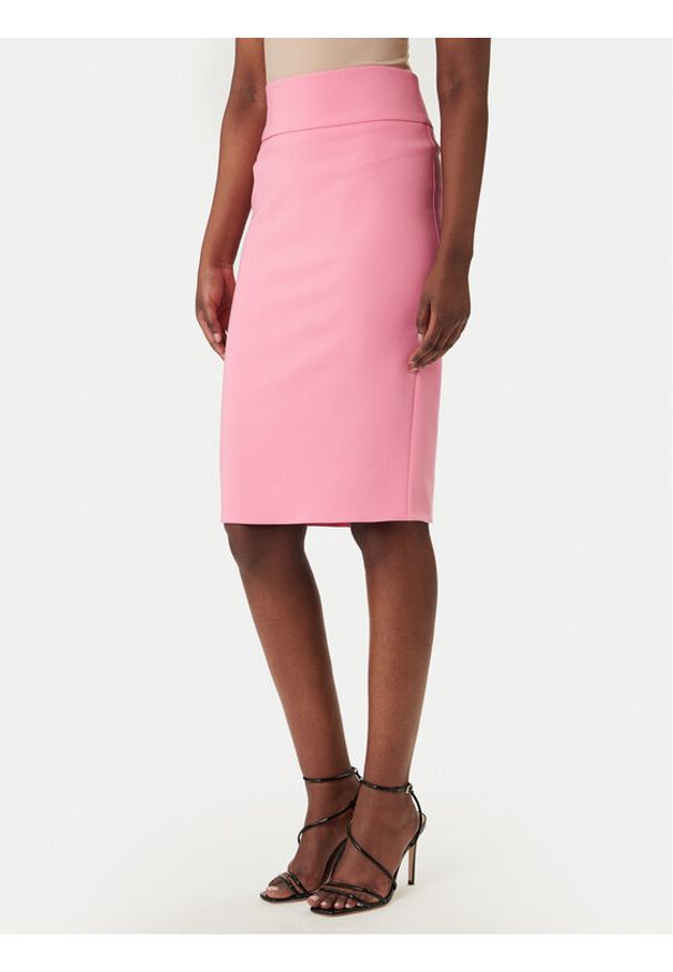 Rinascimento Spódnica ołówkowa CFC0128651003 Różowy Slim Fit. Kolor: różowy. Materiał: syntetyk
