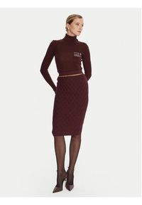 Elisabetta Franchi Golf MK-43B-57E2-V320 Bordowy Regular Fit. Typ kołnierza: golf. Kolor: czerwony. Materiał: wełna #4