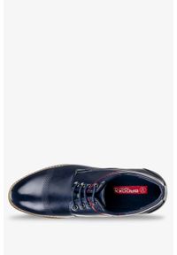 Badoxx - Granatowe buty wizytowe sznurowane badoxx mxc452. Kolor: niebieski. Styl: wizytowy
