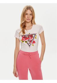 Guess T-Shirt W4YI71 J1314 Różowy Regular Fit. Kolor: różowy. Materiał: bawełna