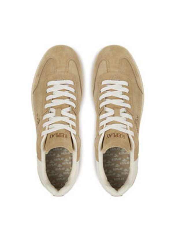 Replay - REPLAY Sneakersy GMSD7 .000.C0003L Beżowy. Kolor: beżowy. Materiał: skóra