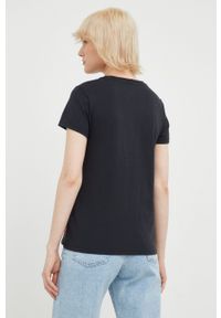 Levi's® - Levi's t-shirt bawełniany kolor czarny. Okazja: na spotkanie biznesowe. Kolor: czarny. Materiał: bawełna. Wzór: nadruk. Styl: biznesowy #4