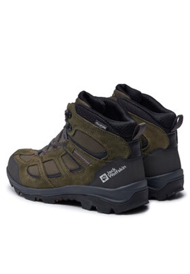 Jack Wolfskin Trekkingi Vojo 3 Texapore Mid M 4042462 Khaki. Kolor: brązowy. Materiał: zamsz, skóra. Sport: turystyka piesza