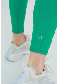 GAP legginsy damskie kolor zielony wzorzyste. Stan: podwyższony. Kolor: zielony. Materiał: skóra, materiał #4