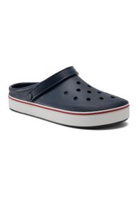 Klapki plażowe męskie Crocs Crocband Clean Of Court Clog. Okazja: na plażę. Kolor: niebieski. Styl: sportowy