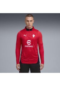 Puma - Męska bluza treningowa z zamkiem 1/4 AC Milan 25/26 PUMA. Kolor: czerwony, czarny, wielokolorowy. Sport: piłka nożna