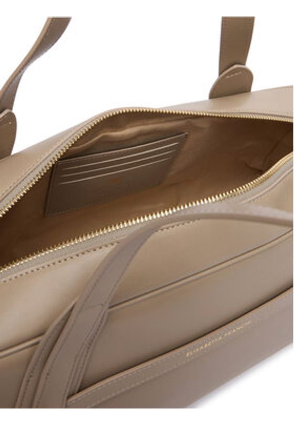 Elisabetta Franchi Torebka BS-31N-62E2-V1000 Beżowy ciemny. Kolor: beżowy. Materiał: skórzane