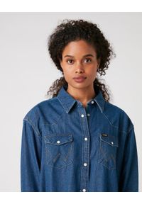 Wrangler - WRANGLER DENIM WESTERN DRESS MID DAMSKA SUKIENKA INDIGO W9P6LWX8E. Materiał: denim #4