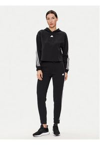 Adidas - adidas Bluza Future Icons 3-Stripes IP1533 Czarny Loose Fit. Kolor: czarny. Materiał: bawełna, syntetyk #4