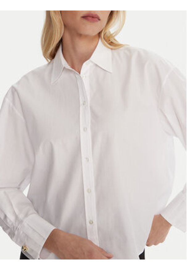 Hugo - HUGO Koszula Elma 50550548 Biały Regular Fit. Kolor: biały. Materiał: bawełna