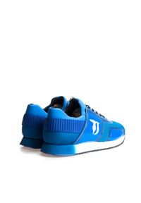 Trussardi Jeans Sneakersy | 77A00154 | Mężczyzna | Niebieski. Nosek buta: okrągły. Zapięcie: bez zapięcia. Kolor: niebieski. Materiał: tkanina, skóra ekologiczna. Wzór: aplikacja, nadruk #3