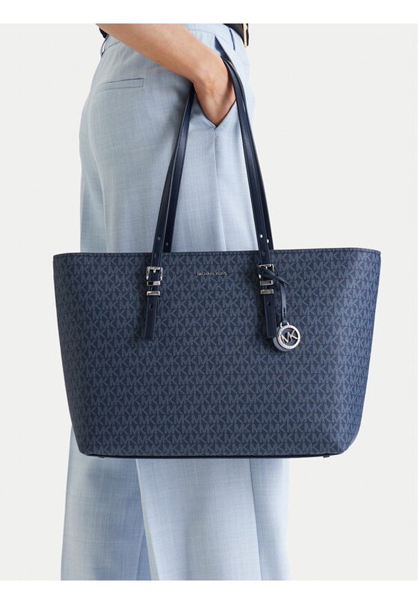 MICHAEL Michael Kors Torebka Quinn 30T5SQNT9V Granatowy. Kolor: niebieski. Materiał: skórzane