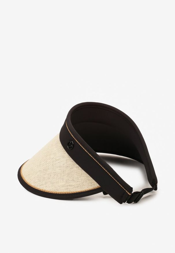 Renee - Jasnobeżowa Czapka Daszek z Plecionego Materiału Wykończony Gumką z Regulacją Aevac. Kolor: beżowy. Materiał: materiał. Sezon: lato. Styl: boho, elegancki, casual