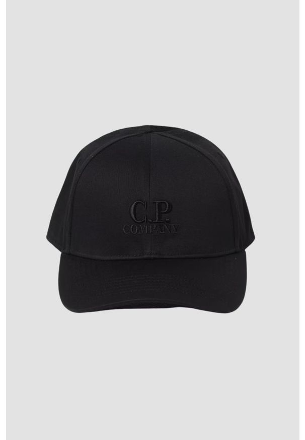 C.P. Company - C.P. COMPANY Czarna męska czapka z daszkiem. Kolor: czarny