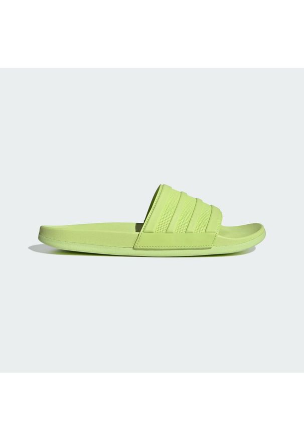 Adidas - Klapki adilette Comfort. Zapięcie: bez zapięcia. Kolor: zielony, wielokolorowy, żółty. Sport: pływanie
