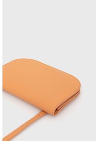 Marc O'Polo Torebka skórzana kolor pomarańczowy. Kolor: pomarańczowy. Materiał: skórzane. Rodzaj torebki: na ramię #5