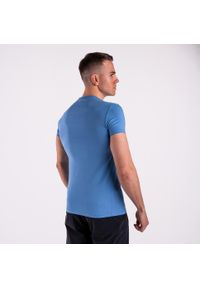 Koszulka slim DZIK® niebieska dots. Kolor: niebieski