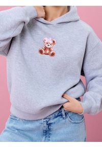 Sinsay - Bluza hoodie - szary. Kolor: szary #1