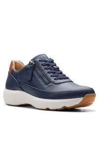 Clarks Sneakersy Tivoli Zip 26176649 Granatowy. Kolor: niebieski. Materiał: skóra #3