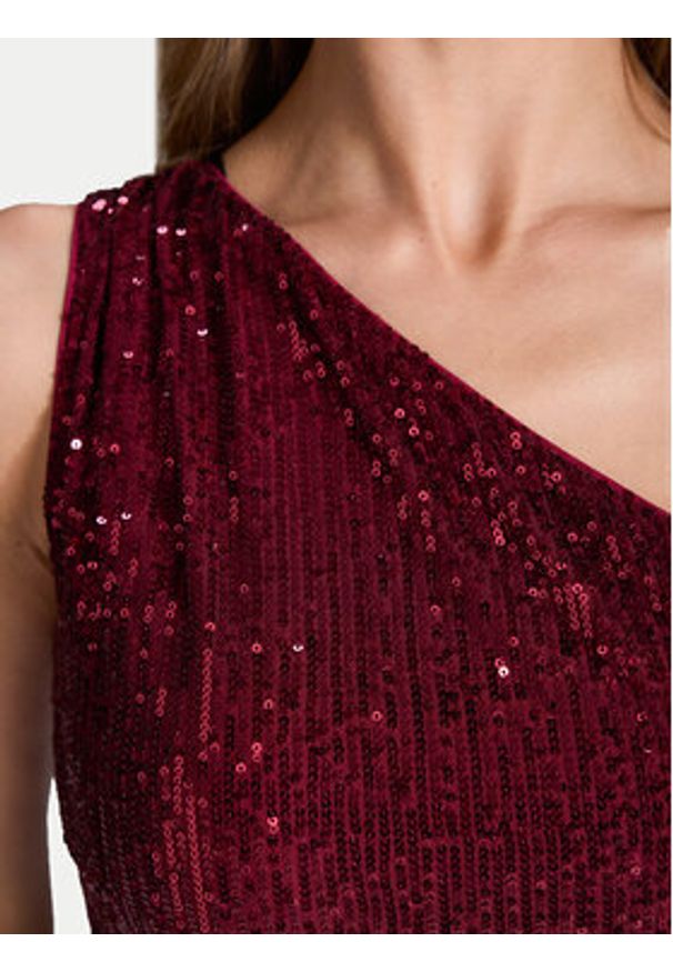 Swing Sukienka wieczorowa 5AI09800 Bordowy Slim Fit. Kolor: czerwony. Materiał: syntetyk. Styl: wizytowy