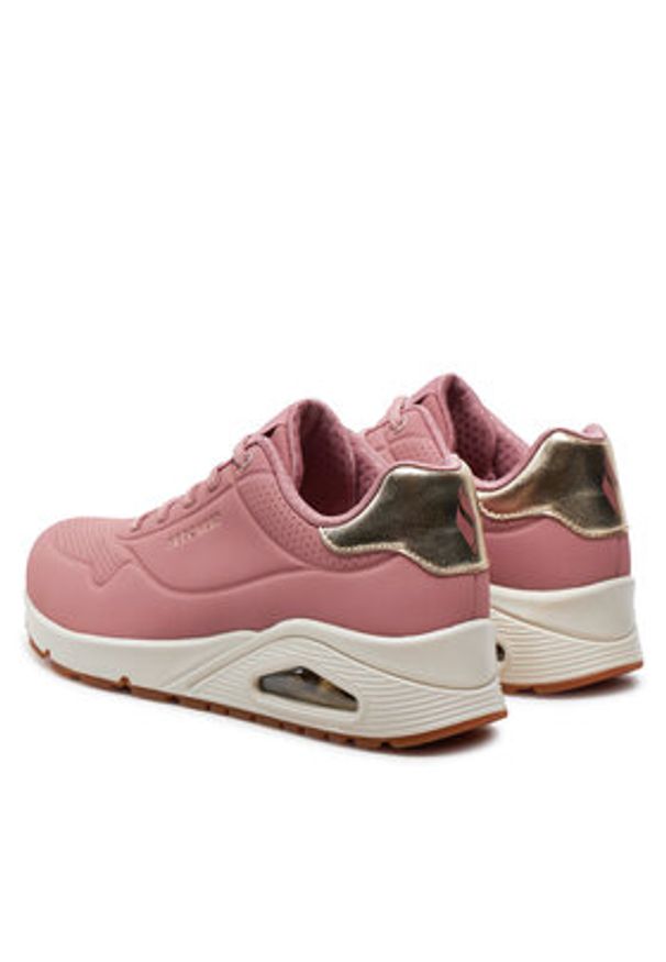 skechers - Skechers Sneakersy 155196/ROS Różowy. Kolor: różowy. Materiał: skóra