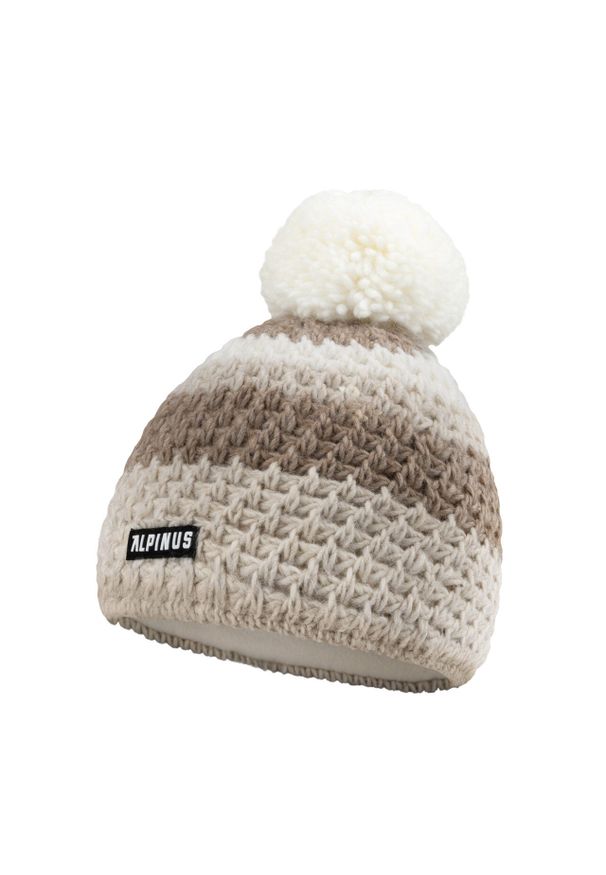 Czapka trekkingowa damska Alpinus Luosto. Kolor: beżowy. Sezon: zima. Styl: sportowy
