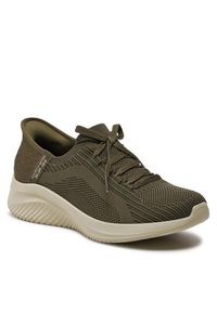 skechers - Skechers Sneakersy Ultra Flex 3.0-Brilliant Path 149710/OLV Khaki. Kolor: brązowy. Materiał: mesh, materiał #6