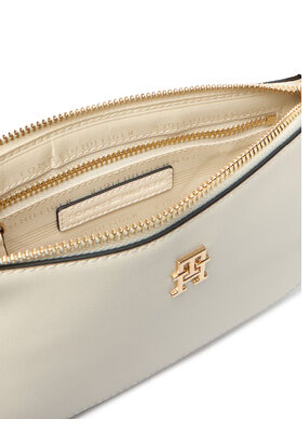 TOMMY HILFIGER - Tommy Hilfiger Torebka Th Glam Mini Chain Crossover AW0AW18142 Écru. Materiał: skórzane